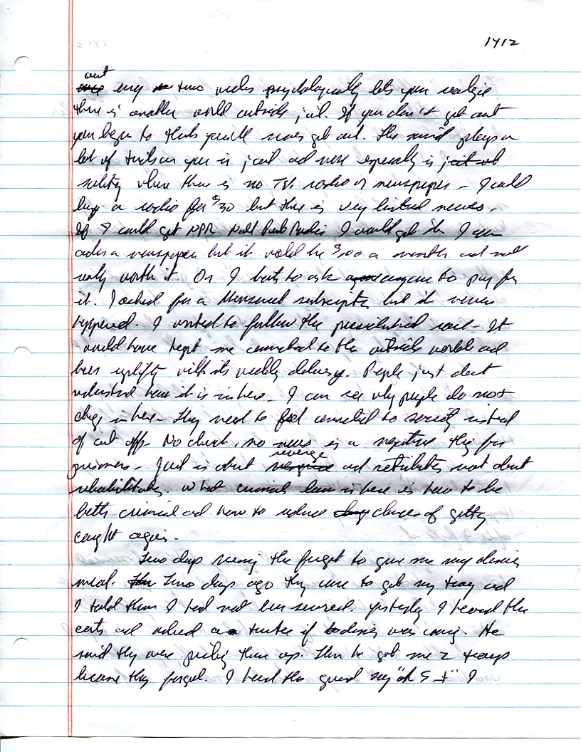 Dr John WorldPeace 2008 Prison Journal